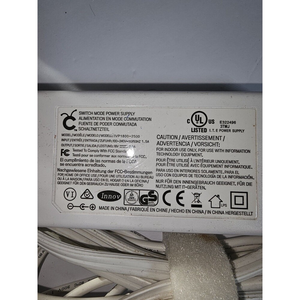 Genuine Cricut Switch Mode Power Supply Cord Model IVP1800-2500 WORKS EUC K5 - Picture 2 of 4